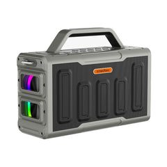 A Photo Of Porodo Soundtec Surge 2.2 Channel Party Speaker – Powerful Black Bluetooth Speaker with RGB Lighting