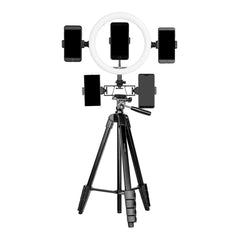 A Photo Of Porodo Professional Gimbal Tripod - Black | Durable Telescopic Tripod for Cameras