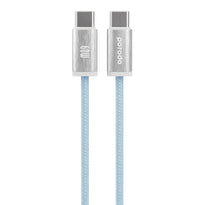 Porodo Woven 60W Type-C to Type-C Cable 1.2M - Blue | PD-W60CC1-BU