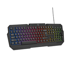 A Photo Of Porodo Gaming 4-in-1 Combo Set – Keyboard, Headset, Mouse, and Mousepad with RGB Lighting - Black