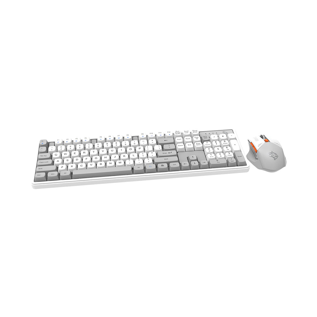 A Photo Of Porodo Gaming Wireless Keyboard and Mouse Set – 2.4GHz Connectivity, 1600 DPI Adjustable, Ergonomic Design for Windows & Mac