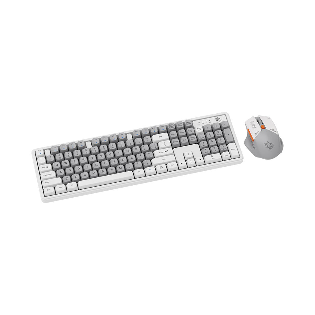 A Photo Of Porodo Gaming Wireless Keyboard and Mouse Set – 2.4GHz Connectivity, 1600 DPI Adjustable, Ergonomic Design for Windows & Mac