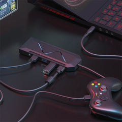 A Photo Of Porodo Gaming PDX520 9in1 USB-C Hub Gamers Edition