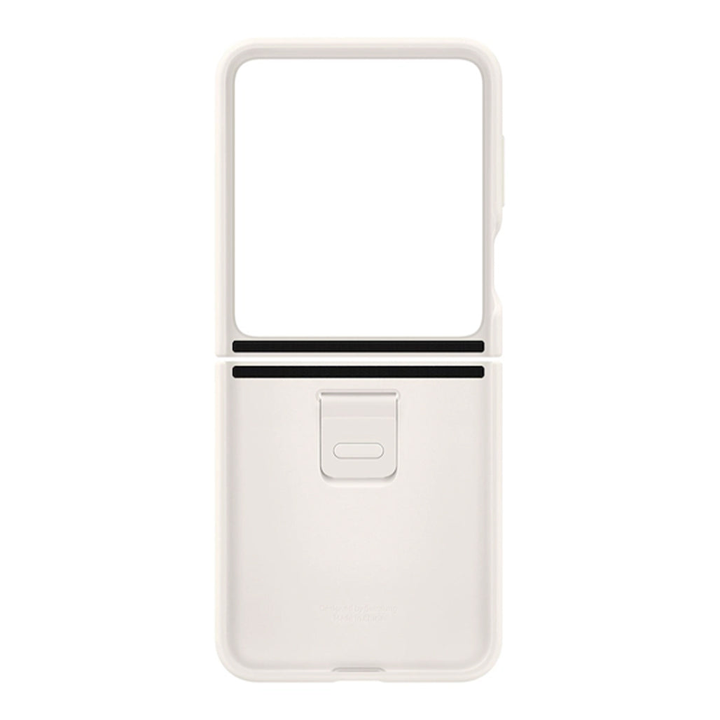 Samsung Galaxy Z Flip5 Silicone Case with Ring, Cream EF-PF731TUEGUS, 32981515403516, Available at 961Souq