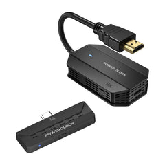 A Photo Of Powerology Wireless HDMI Type-C Adapter for Audio & Video Streaming – 50M Range, Low Latency – Black