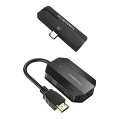 A Photo Of Powerology Wireless HDMI Type-C Adapter for Audio & Video Streaming – 50M Range, Low Latency – Black