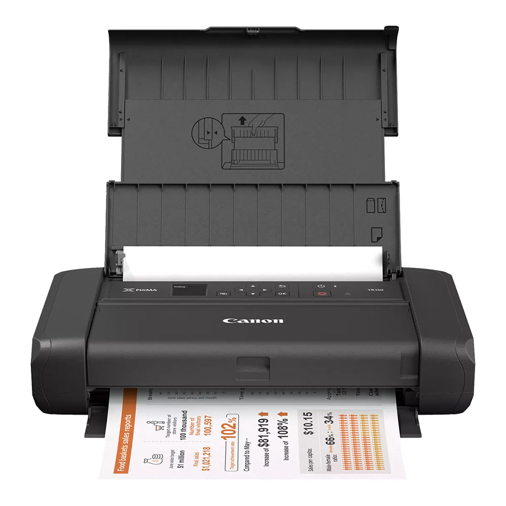 A Photo Of Canon PIXMA TR150 Wireless Portable Printer – Compact and Versatile On-the-Go Printing