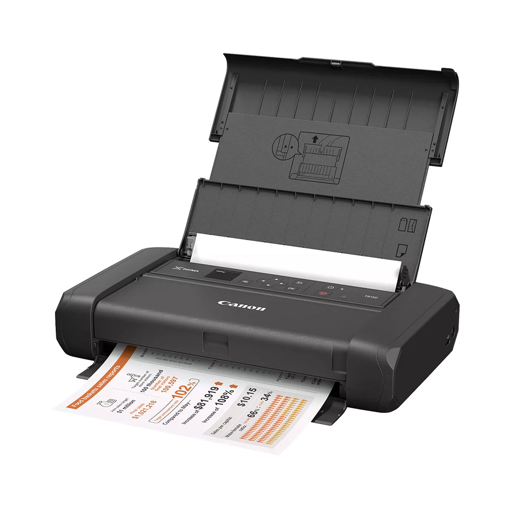 A Photo Of Canon PIXMA TR150 Wireless Portable Printer – Compact and Versatile On-the-Go Printing