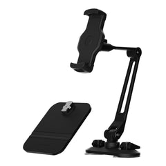 A Photo Of Powerology Adjustable Long Arm 360° Rotatable Suction Phone and Tablet Holder – Black