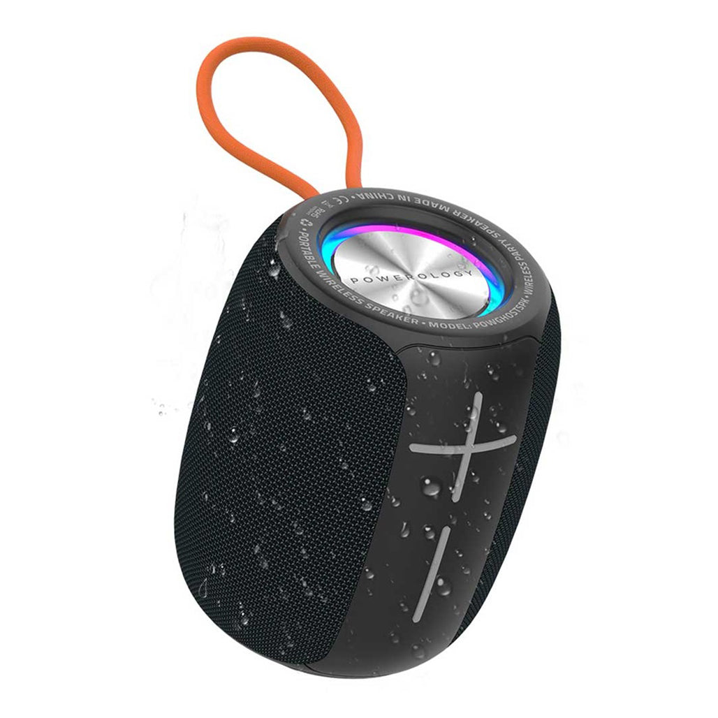 A Photo Of Powerology Ghost Portable Bluetooth Speaker - Water-Resistant, Bluetooth 5.0, 1500mAh Battery