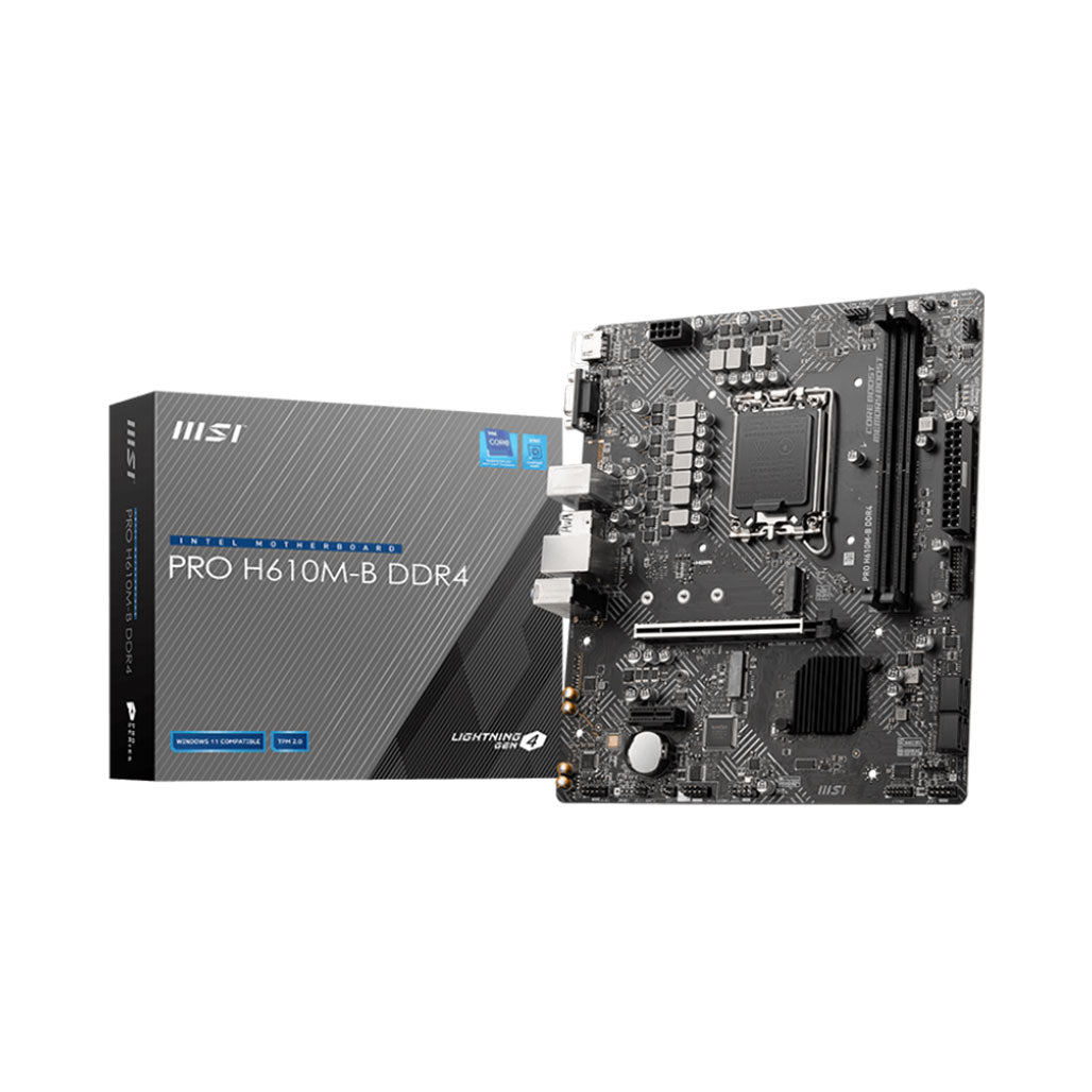 MSI PRO H610M-B DDR4 Motherboard 911-7D46-022, 32596404797692, Available at 961Souq