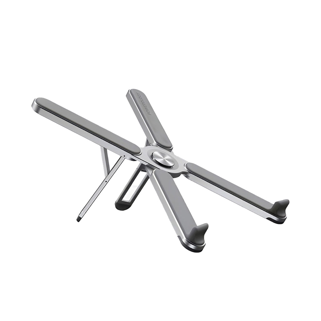 A Photo Of Powerology Adjustable Aluminium Alloy Portable and Foldable Laptop Stand - Silver