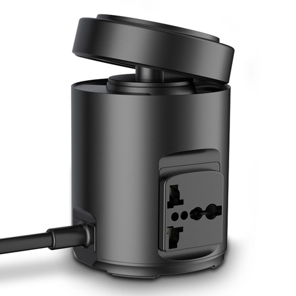 Powerology Magsafe Power Hub PD 65W 2X Universal Sockets 2200W - Black, 32553855025404, Available at 961Souq