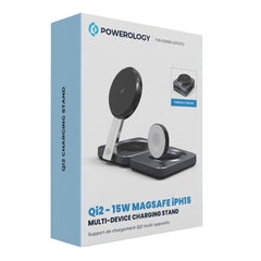 A Photo Of Powerology Qi2 15W MagSafe Multi-Device Charging Stand – Fast & Efficient Charging Solution