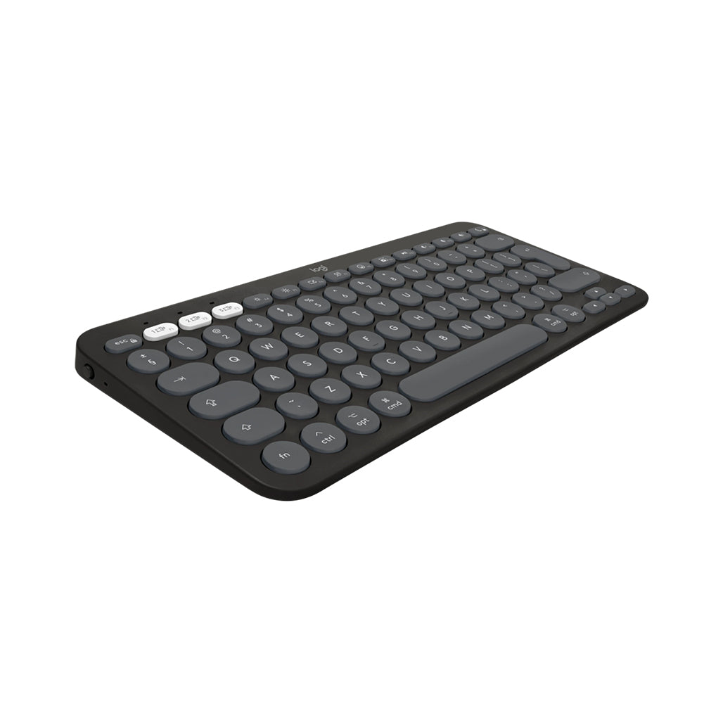 A Photo Of Logitech Pebble 2 Combo - Slim Bluetooth Keyboard and Mouse Set with Customizable Keys, Silent Touch Technology, and Multi-Device Pairing