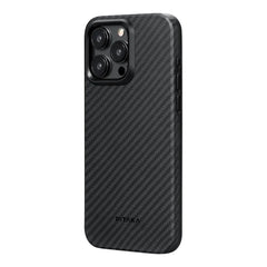 A Photo Of Pitaka MagEZ Case Pro 4 for iPhone 15 Pro 1500D Black/Grey (Twill)