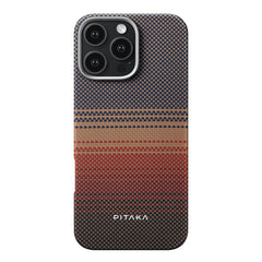 A Photo Of Pitaka Sunset Moonrise Tactile Woven Case for iPhone 16 Pro – Ultra-Thin, Lightweight Aramid Fiber Protection