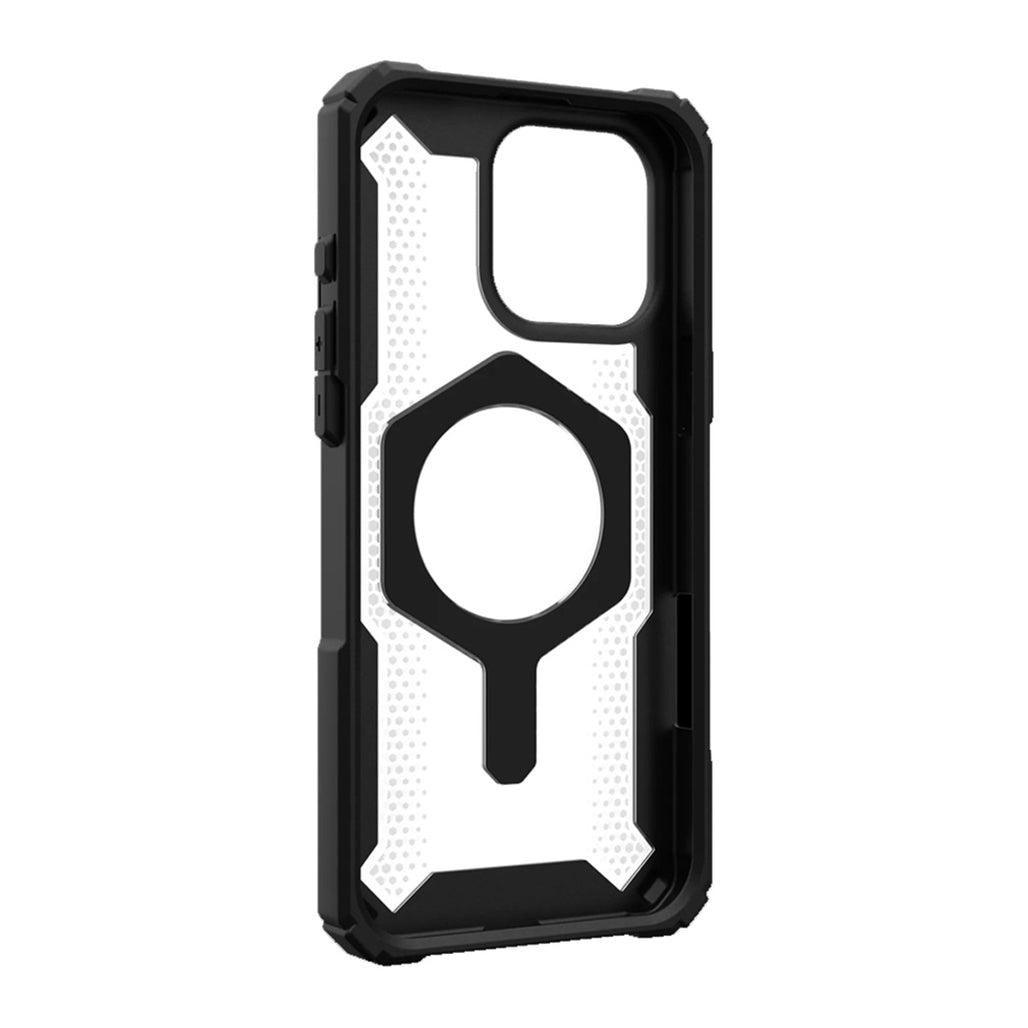 A Photo Of UAG Plasma XTE iPhone 15 Pro Case - Black/Clear | Rugged MagSafe Protection with Kickstand