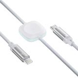 Porodo 2 in 1 C-L 27W Cable with Wireless Watch Charger 1.2M- White | PD-2N1CLWC-WH