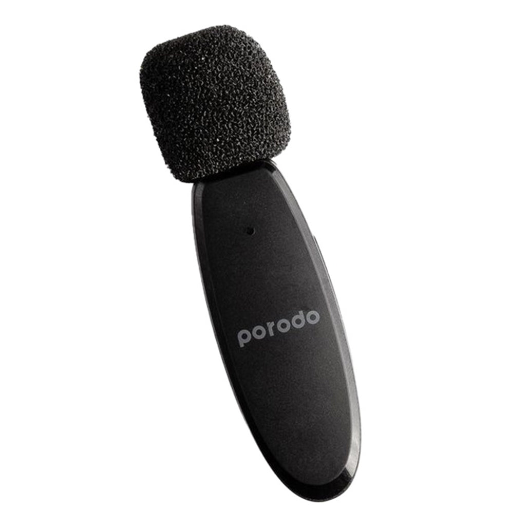Porodo Dual Connector Lavalier Microphone Dual Mic - Black, 32791455695100, Available at 961Souq