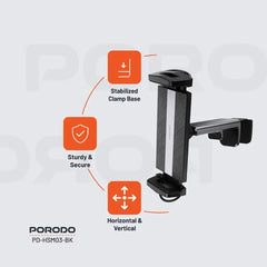 A Photo Of Porodo HS03 Universal Adjustable Tablet & Phone Mount – Secure and Versatile Holder for Devices 4.7