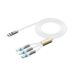 Porodo PD100W 3-in-1 Cable 180 Degrees Rotation: 1.2M - White