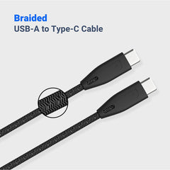 A Photo Of Powerology Braided USB-C to USB-C Cable - 2m / 6.6ft