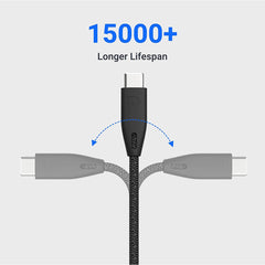 A Photo Of Powerology Braided USB-C to USB-C Cable - 2m / 6.6ft