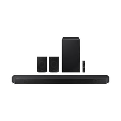 A Photo Of Samsung Q990D 11.1.4 Channel Wireless Dolby Atmos Soundbar with Rear Speakers and Q-Symphony