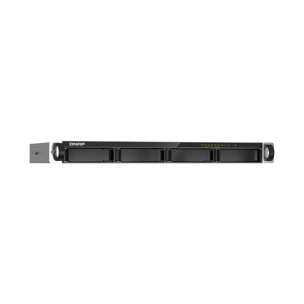 A Photo Of QNAP TS-435XeU Short Depth 4-Bay Rackmount NAS – 2.5GbE/10GbE, M.2 NVMe SSD Caching