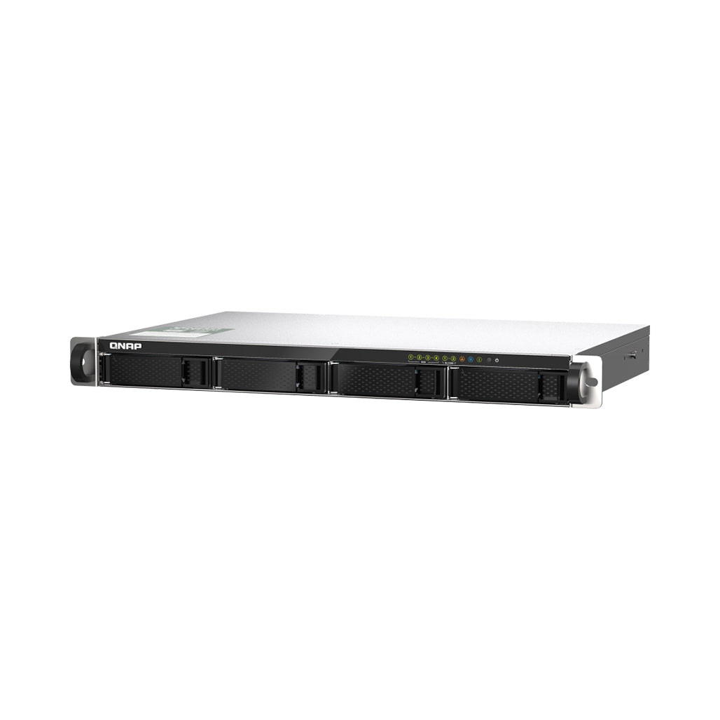 A Photo Of QNAP TS-435XeU Short Depth 4-Bay Rackmount NAS – 2.5GbE/10GbE, M.2 NVMe SSD Caching