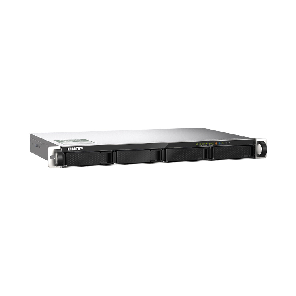 A Photo Of QNAP TS-435XeU Short Depth 4-Bay Rackmount NAS – 2.5GbE/10GbE, M.2 NVMe SSD Caching