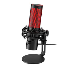 A Photo Of HyperX QuadCast 2 USB Gaming Microphone - Studio-Quality Audio with Tap-to-Mute, Customizable LED, and On-Board Controls