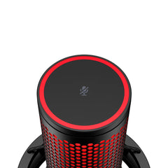 A Photo Of HyperX QuadCast 2 USB Gaming Microphone - Studio-Quality Audio with Tap-to-Mute, Customizable LED, and On-Board Controls