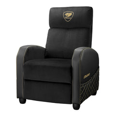 A Photo Of COUGAR Ranger Elite Gold Gaming Sofa - Premium Reclining Velvet Chair for Ultimate Comfort and Luxury