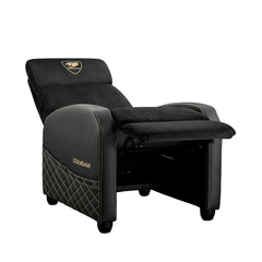 A Photo Of COUGAR Ranger Elite Gold Gaming Sofa - Premium Reclining Velvet Chair for Ultimate Comfort and Luxury