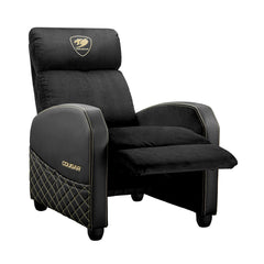 A Photo Of COUGAR Ranger Elite Gold Gaming Sofa - Premium Reclining Velvet Chair for Ultimate Comfort and Luxury