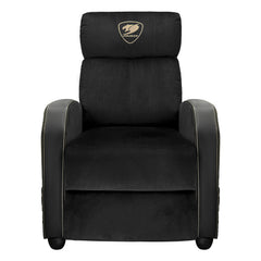 A Photo Of COUGAR Ranger Elite Gold Gaming Sofa - Premium Reclining Velvet Chair for Ultimate Comfort and Luxury