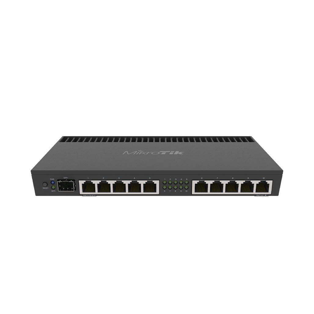 A Photo Of Mikrotik RB4011iGS+RM Router with 10 Gigabit Ethernet Ports and SFP+ 10Gbps Interface