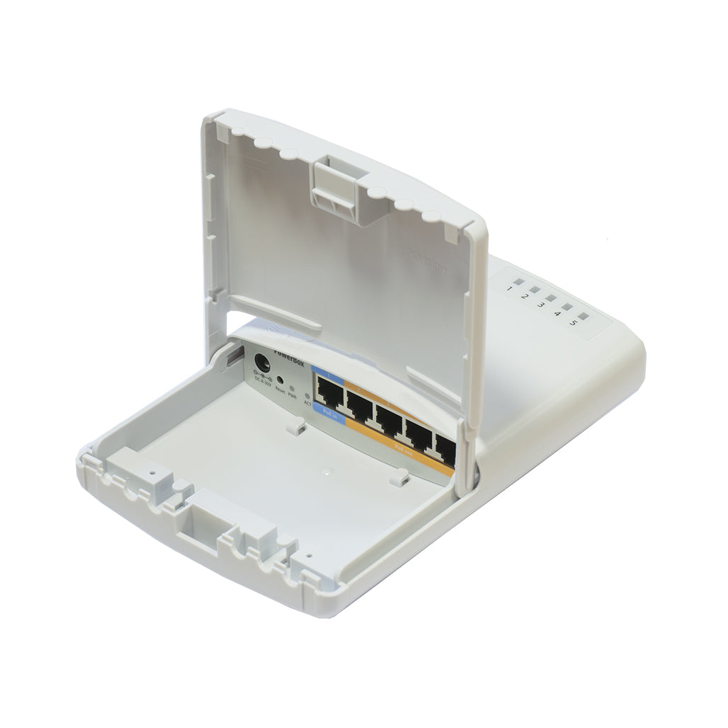 Mikrotik Power Box 650MHz CPU, 64MB RAM, 5xEthernet with PoE output for 4 ports | RB750P-PBr2, 33036187271420, Available at 961Souq