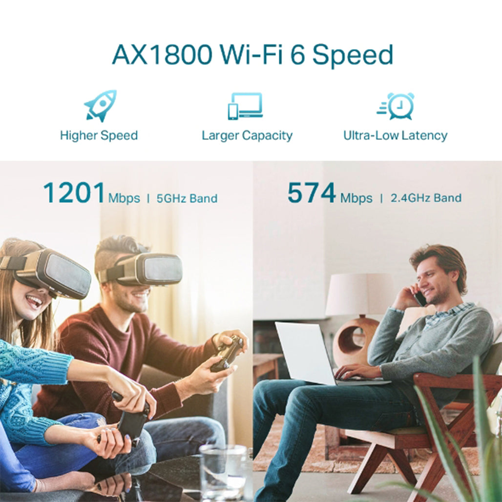 A Photo Of TP-Link RE605X AX1800 Wi-Fi Range Extender | Dual-Band Wi-Fi 6, EasyMesh-Compatible, Gigabit Ethernet Port