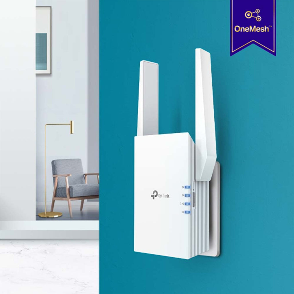 A Photo Of TP-Link RE605X AX1800 Wi-Fi Range Extender | Dual-Band Wi-Fi 6, EasyMesh-Compatible, Gigabit Ethernet Port