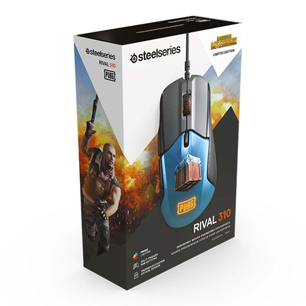 SteelSeries Rival 310 PUBG Edition - E-Sports Ergonomic Gaming Mouse, 32961269760252, Available at 961Souq