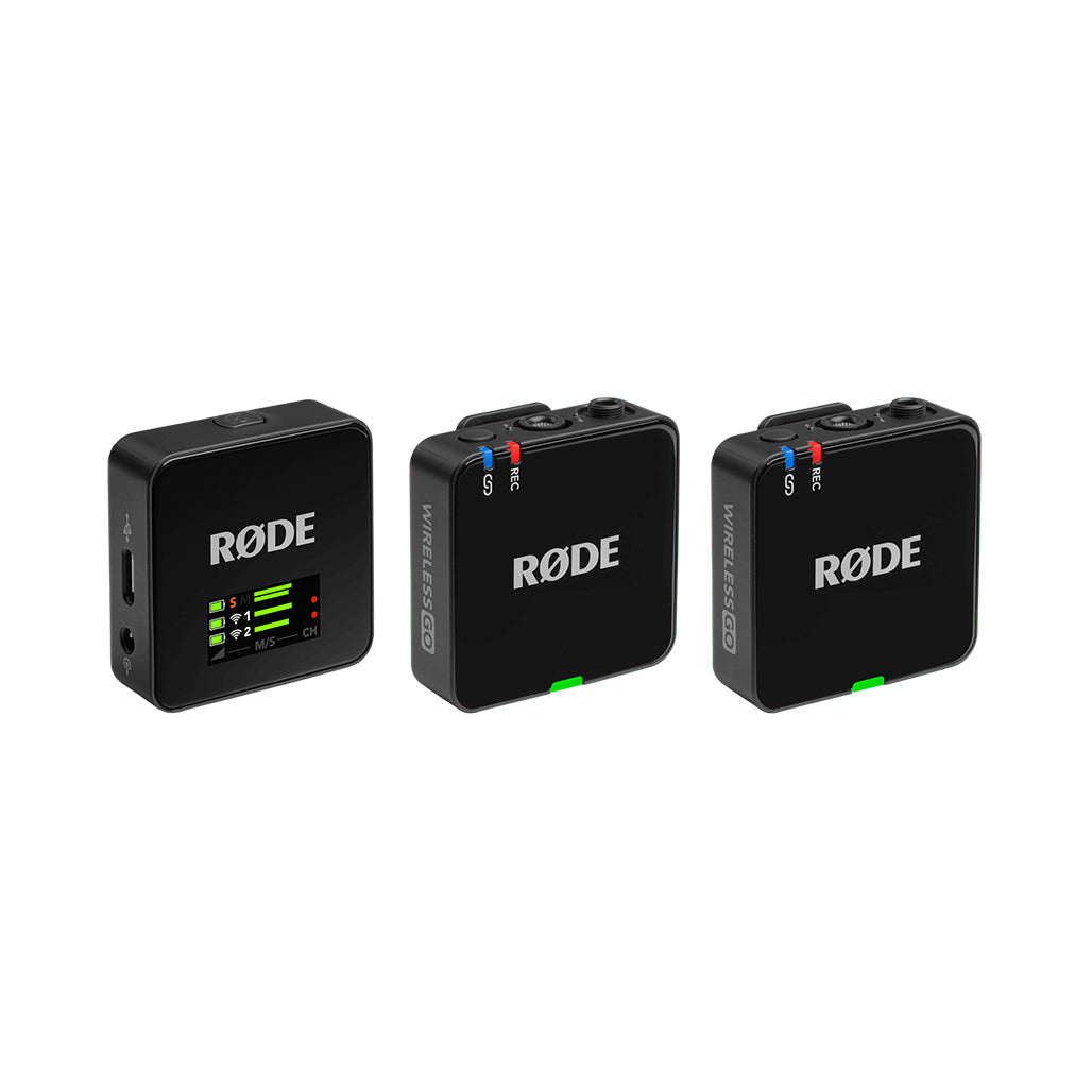 A Photo Of Rode Wireless GO (Gen 3) Compact Wireless Microphone System – Clear Audio, Long Range, and Intelligent Features