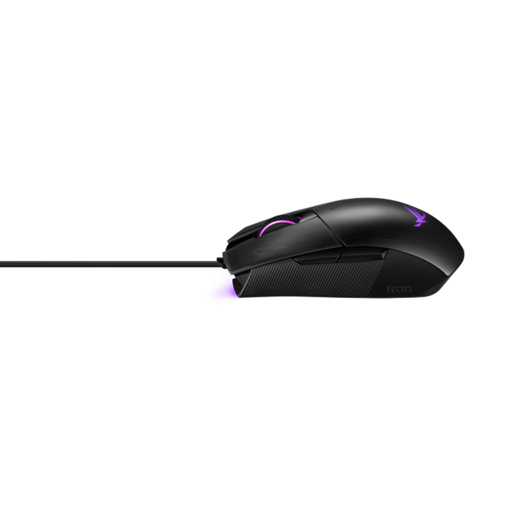 A Photo Of Asus ROG Strix Impact II Wired Gaming Mouse - Lightweight, 6200 DPI Sensor, Ambidextrous Design, Aura Sync RGB, and Push-Fit Switch Socket