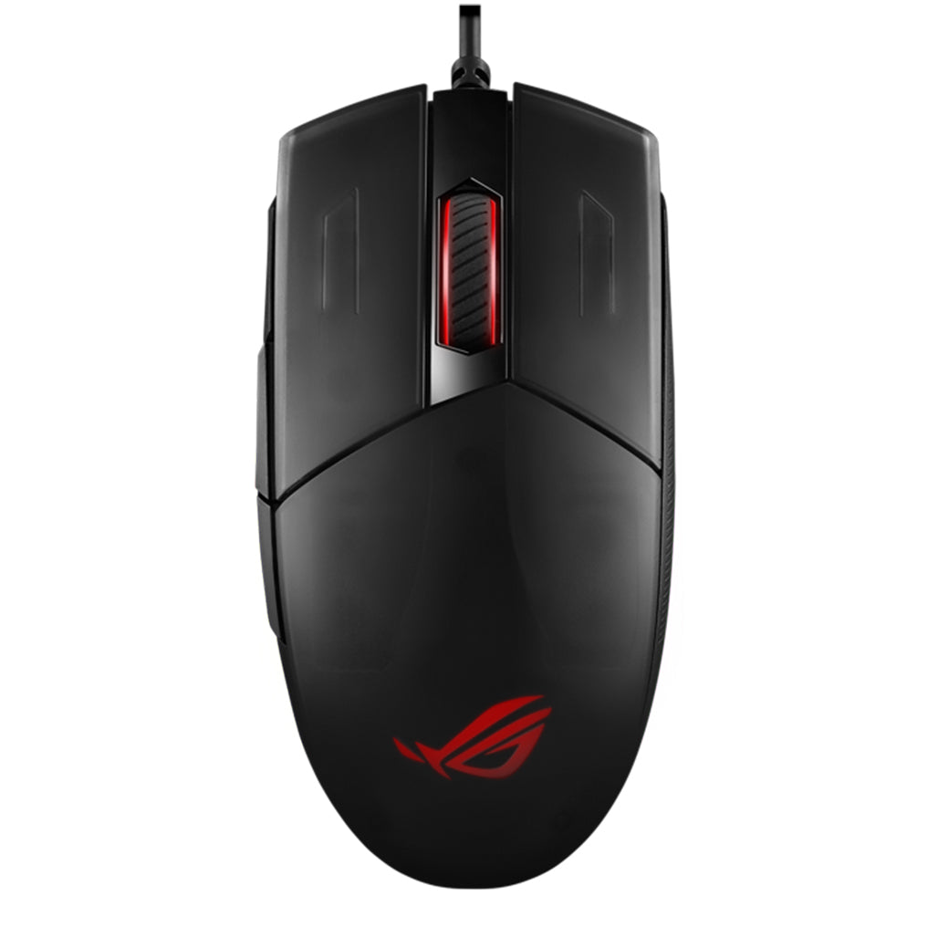 A Photo Of Asus ROG Strix Impact II Wired Gaming Mouse - Lightweight, 6200 DPI Sensor, Ambidextrous Design, Aura Sync RGB, and Push-Fit Switch Socket