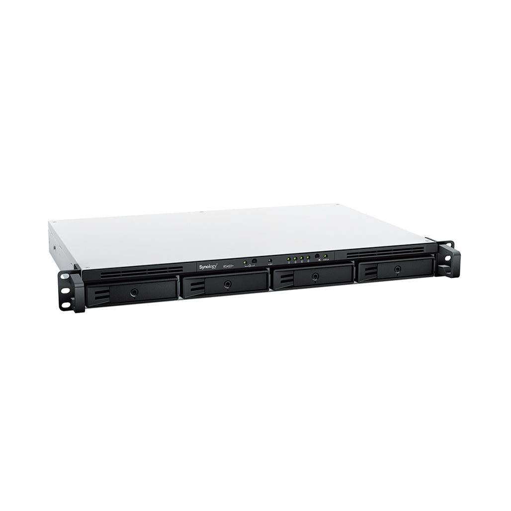 A Photo Of Synology 4-Bay NAS RackStation RS422+ | Compact 1U Rackmount Storage Solution