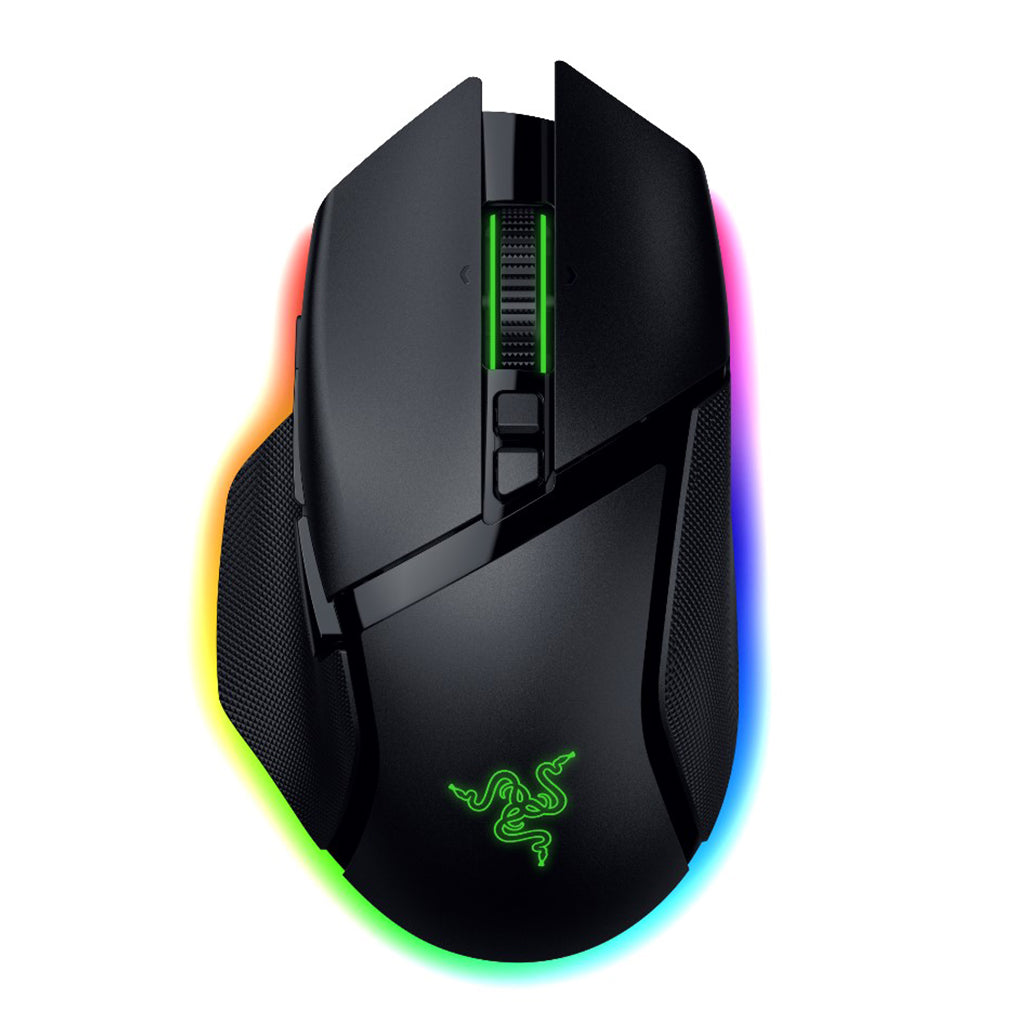 A Photo Of Razer Basilisk V3 Pro 35K Wireless Ergonomic Gaming Mouse with HyperScroll Tilt Wheel, 13 Programmable Buttons, and Chroma RGB Lighting – Black