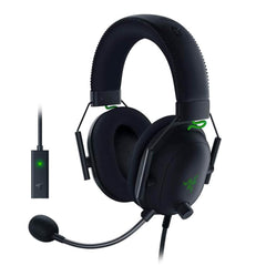 A Photo Of Razer BlackShark V2 Gaming Headset - THX 7.1 Spatial Surround Sound, Razer™ TriForce Titanium Drivers, USB Mic Enhancer