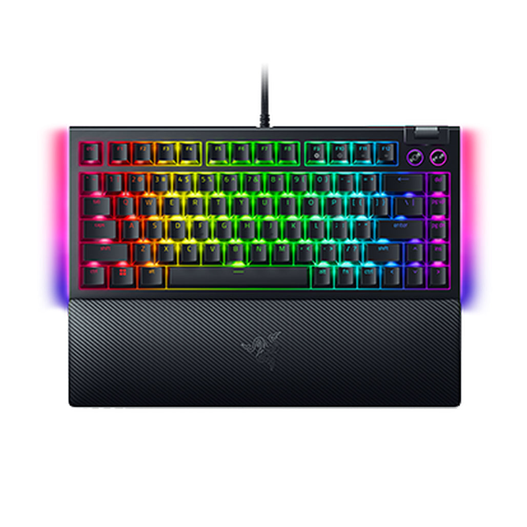 A Photo Of Razer BlackWidow V4 75% Mechanical Keyboard – Compact Design, Hot-Swappable, RGB Chroma, Tactile Switches